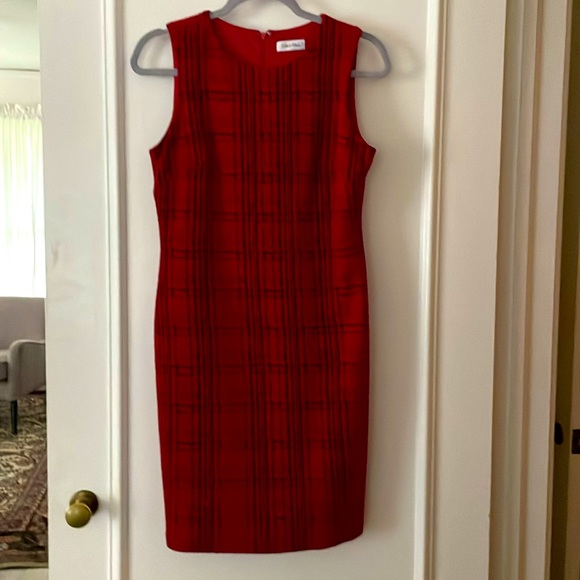 Calvin Klein Dresses & Skirts - Elegant Red Sleeveless Dress